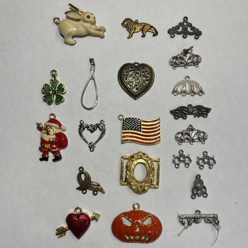 Vintage Jewelry‎ Finds & "Phister Style" Charmed Lot Unsigned Destash Upcycling